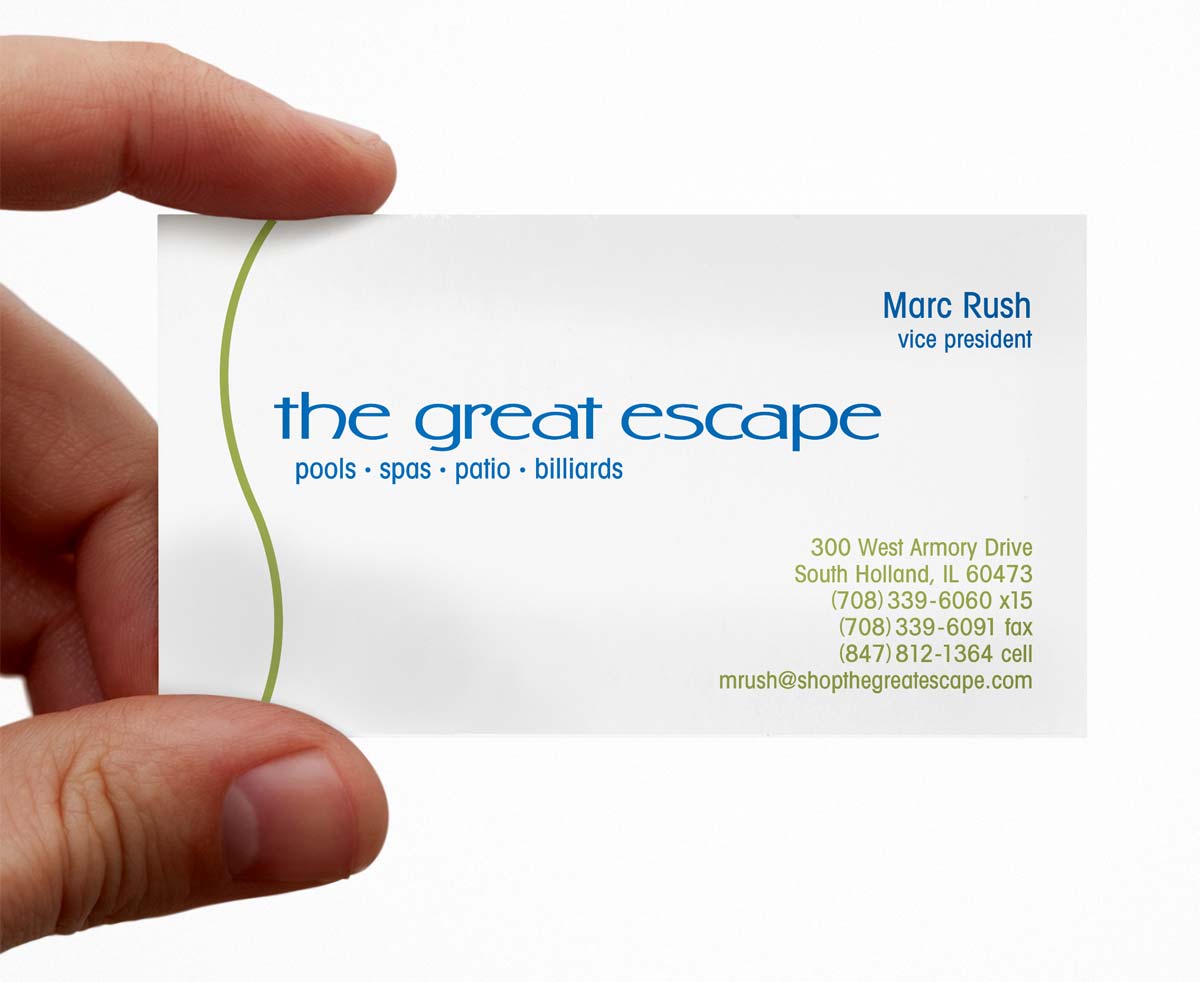 business card for Great Escape staff