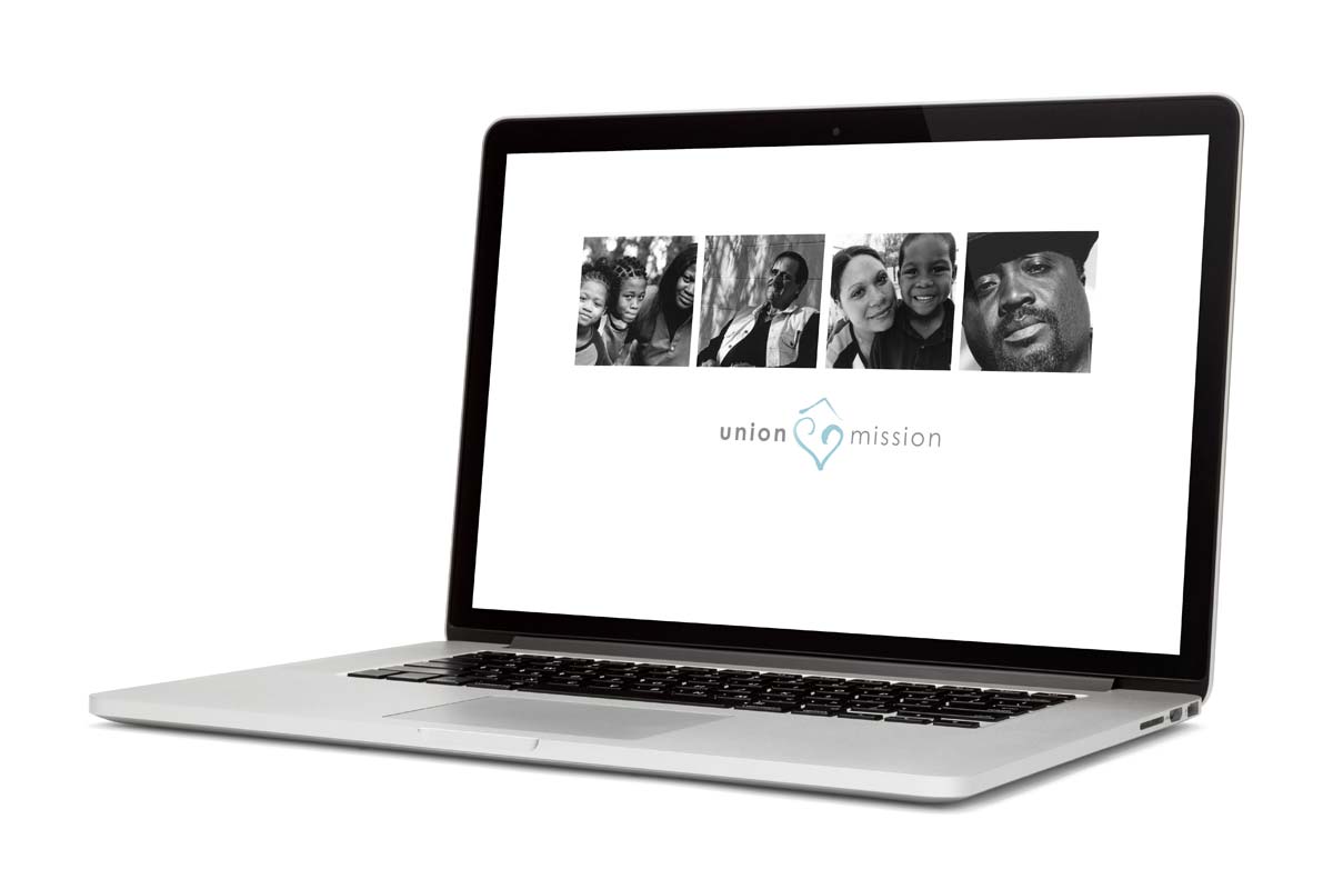 splash page for Union Mission website